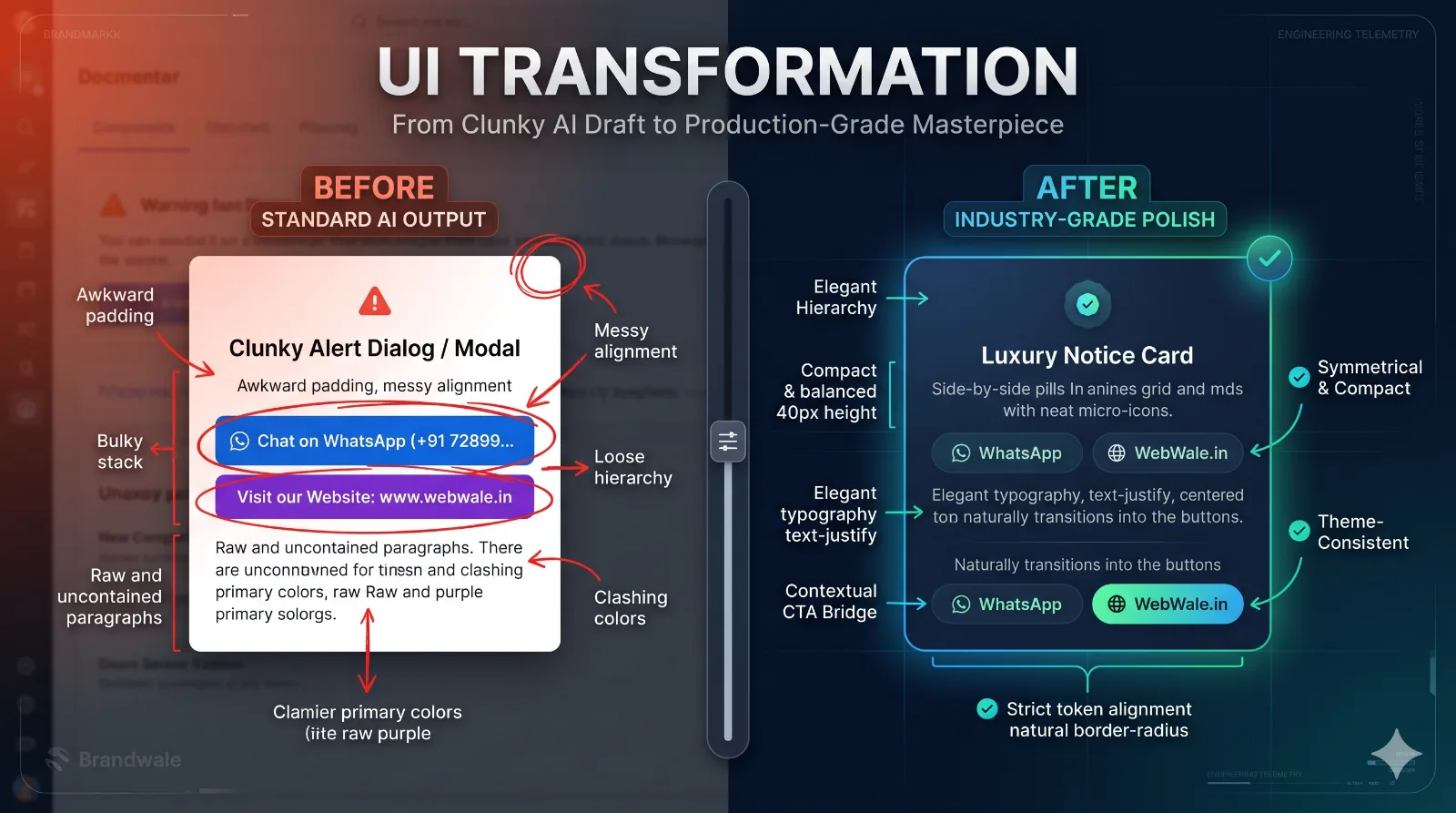 Transforming AI-Generated UI Components into Industry-Grade Masterpieces