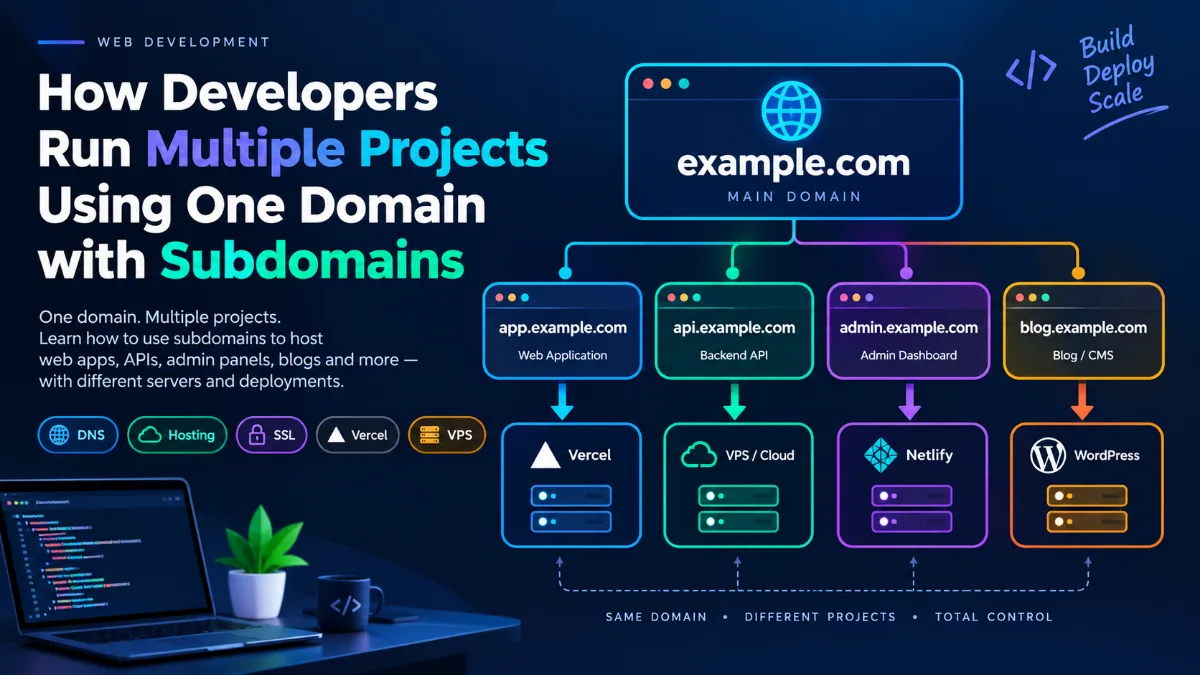 How Developers Run Multiple Projects Using One Domain with Subdomains