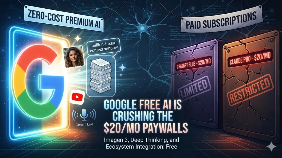 Google’s Free AI Trap: Why OpenAI and Anthropic Are Scrambling to Justify Their $20 Paywalls